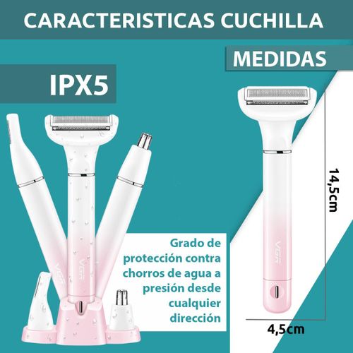 VGR V-611 Professional 3-in-1 Lady Shaver Set – Body, Nose, Ear & Eyebrow Trimmer