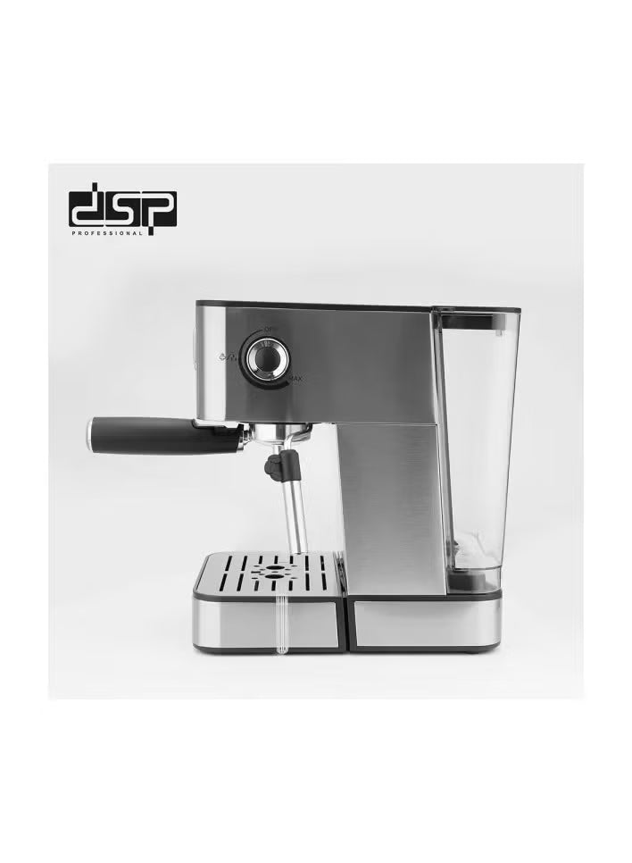 DSP Espresso Coffee Machine 850W Silver – KA3092