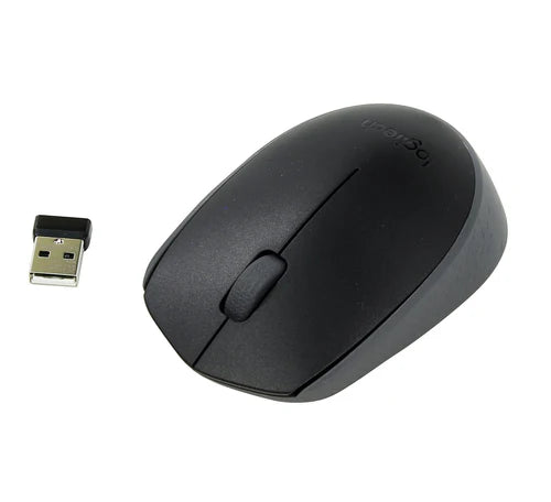 Logitech M171 Wireless Mouse – 2.4GHz USB Receiver, 12-Month Battery, Optical Tracking – Black