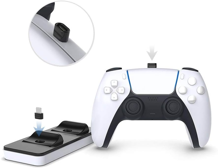 PS5 Controller Charging Station – Dual USB Fast Charger Dock for Playstation 5