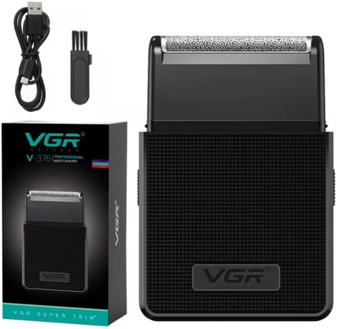 VGR-V-376 Foil Shaver For Men - Precision, USB Rechargeable, Pop-up Trimmer Green