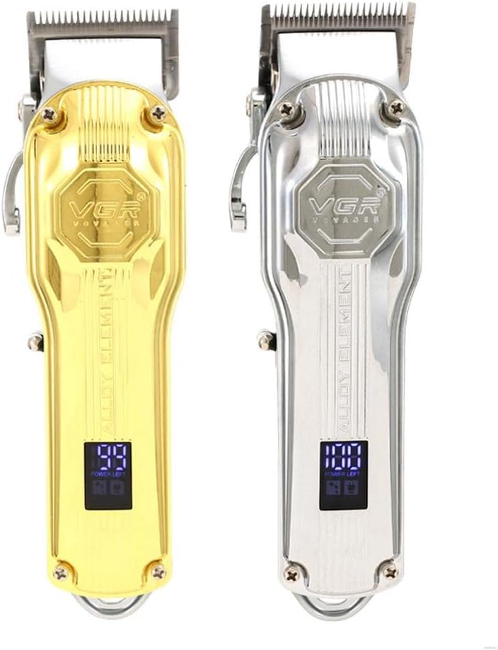 VGR -V-672 Full Metal LCD Digital Display Electric Professional Hair Clipper