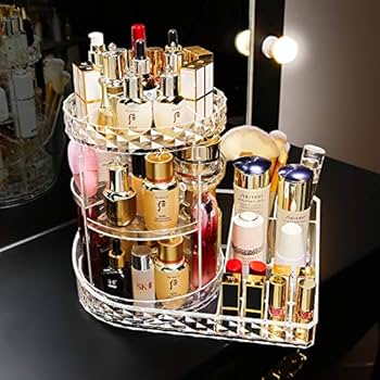 Rotating Makeup Organizer Station Nail Bar, 360 Degree