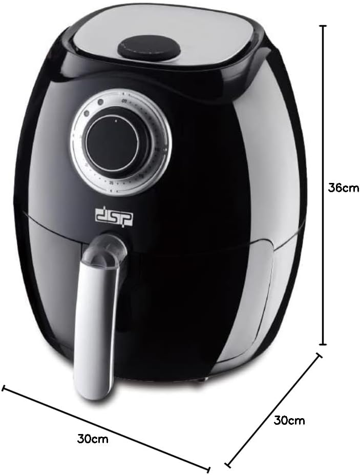 DSP KB2020 Health Air Fryer, 1350 W, 2.6 L - Black