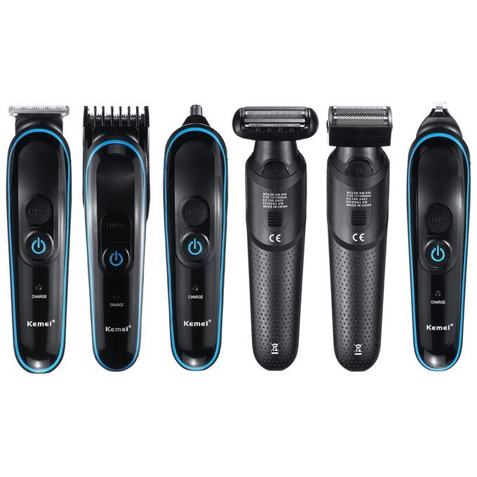 Kemei KM-690 5-in-1 Professional Hair Clipper for Men – Adjustable Combs, Sharp Angle Blades