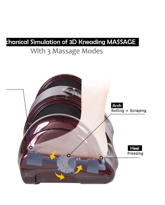 Remote-Controlled Portable Foot Massager Brown