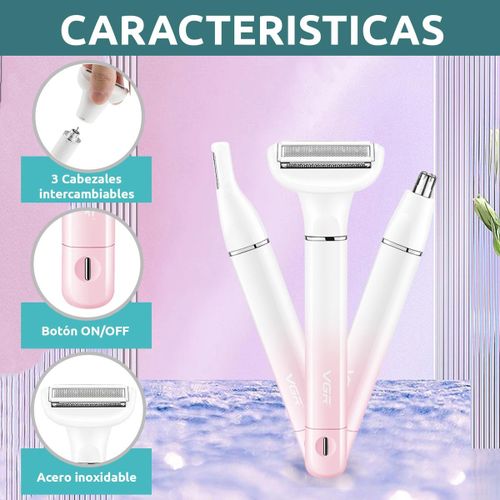 VGR V-611 Professional 3-in-1 Lady Shaver Set – Body, Nose, Ear & Eyebrow Trimmer