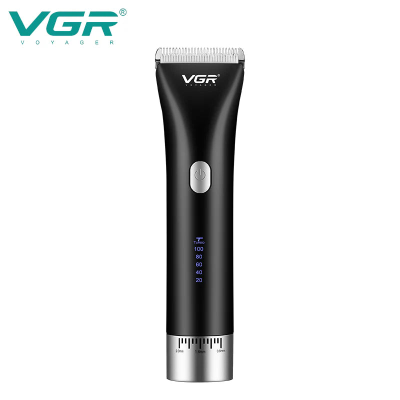 VGR V-185 Professional Hair Clipper for Men – Stainless Steel Blades, Frequency Conversion Motor, 4 Guide Combs