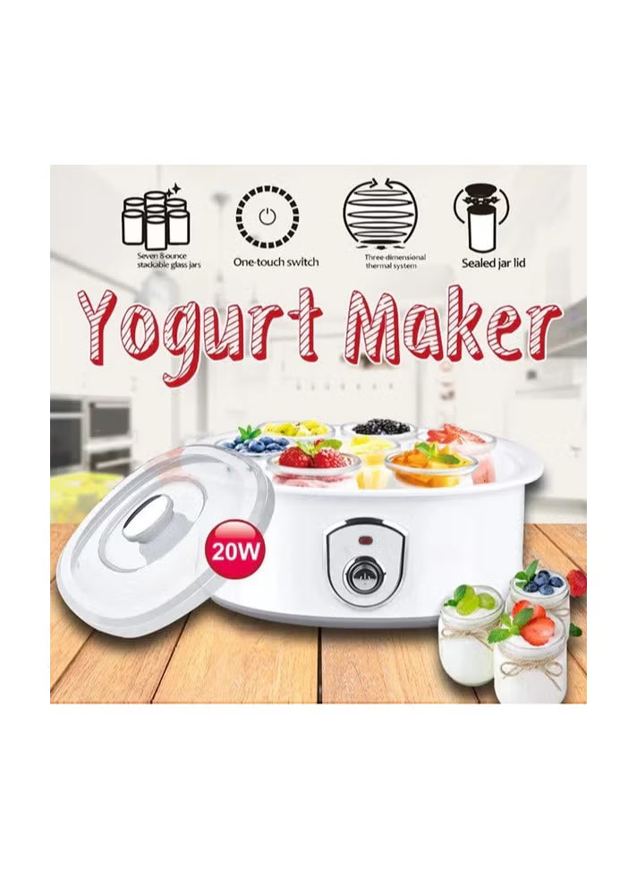 DSP Yogurt Maker 1.5L Mechanical Control with 7 Glass Jars – KA4010