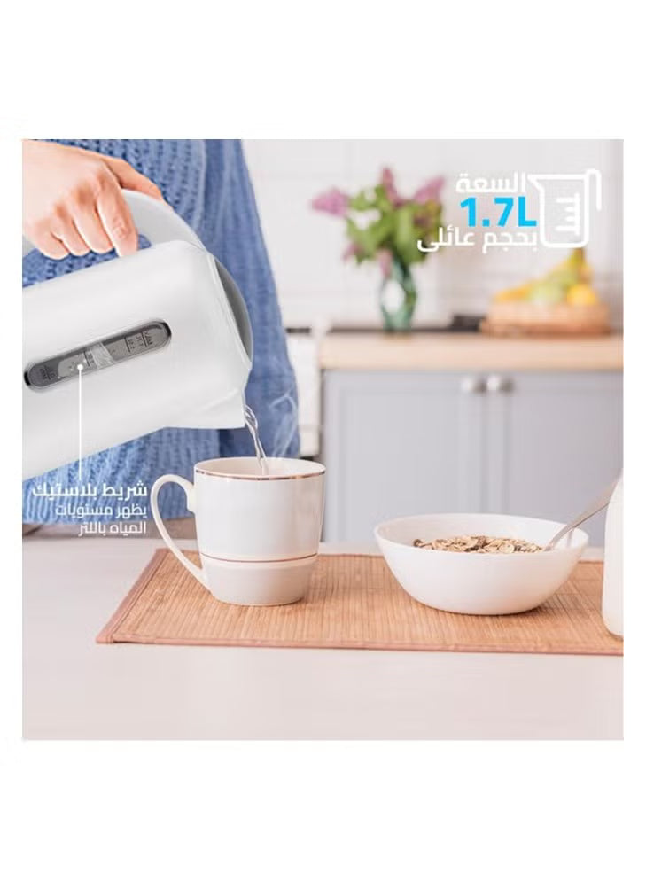 KK1112 Electric Kettle – 1.7L, 2200W Rapid Boil with Advanced Safety Features & Filtration System