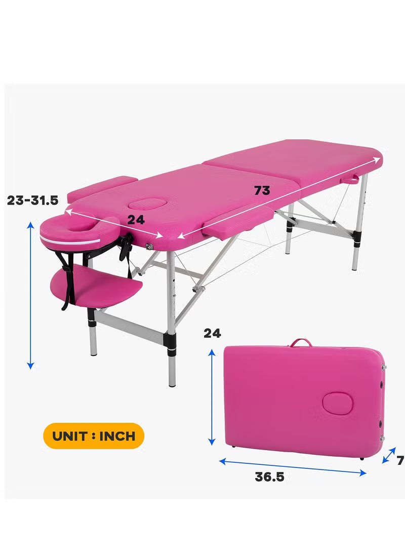 Pink Portable Massage Table