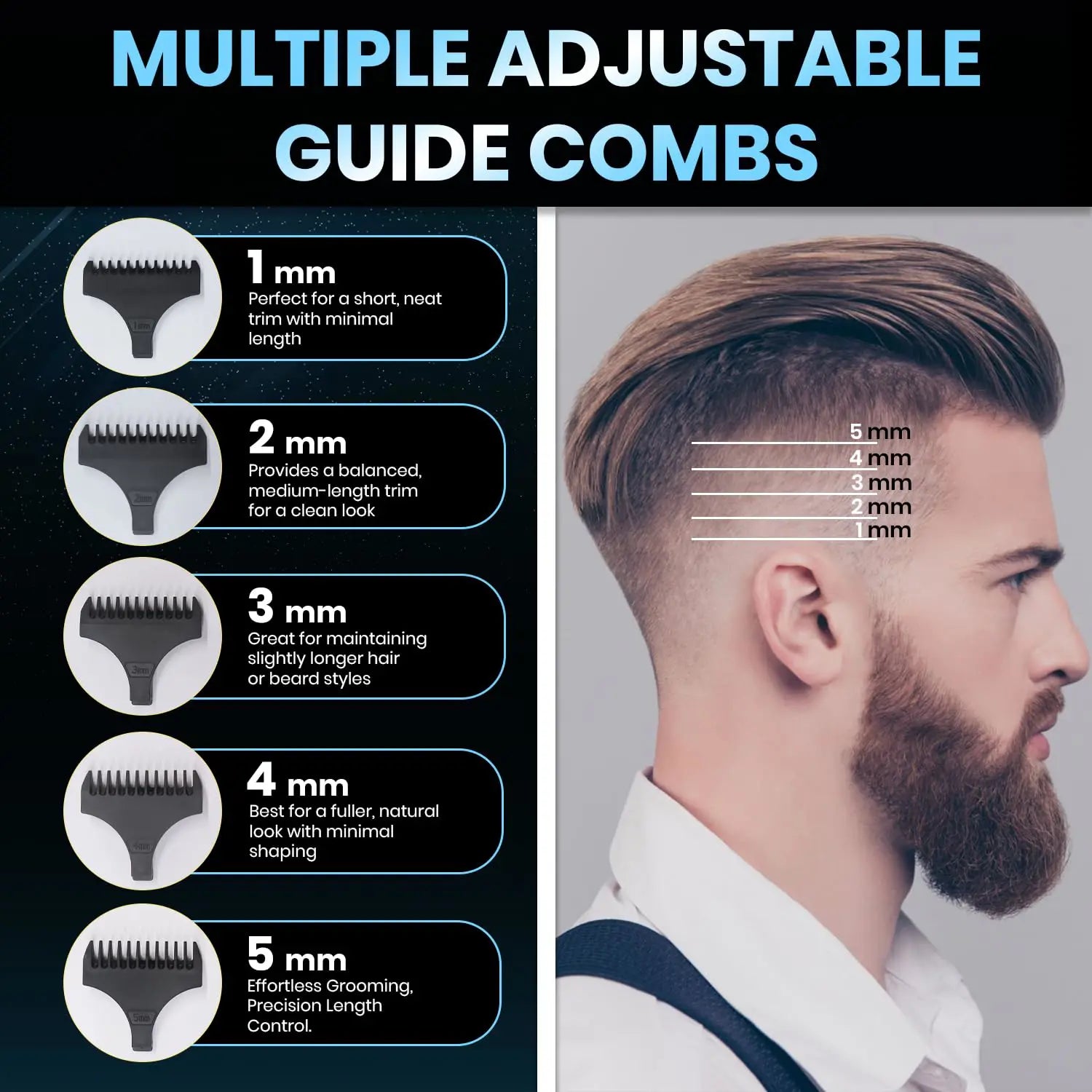 VGR V-253 Professional Hair Trimmer for Men – Precision T-Blade