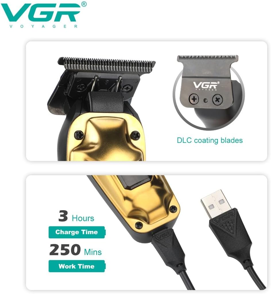 V-904 Professional Hair Clipper, Trimmer for men (Gold)