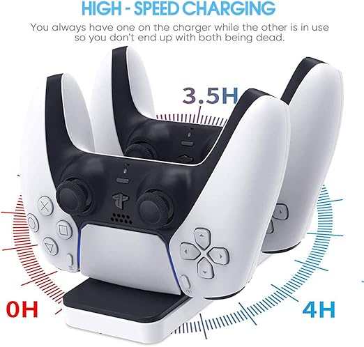PS5 Controller Charging Station – Dual USB Fast Charger Dock for Playstation 5