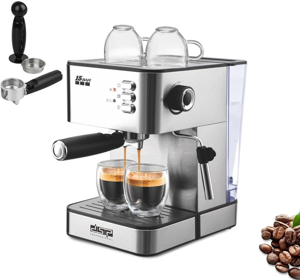 DSP espresso machine, espresso coffee machine, espresso maker, coffee machine, with Manual Controls – 15 Bar Italian Pump,KA3091