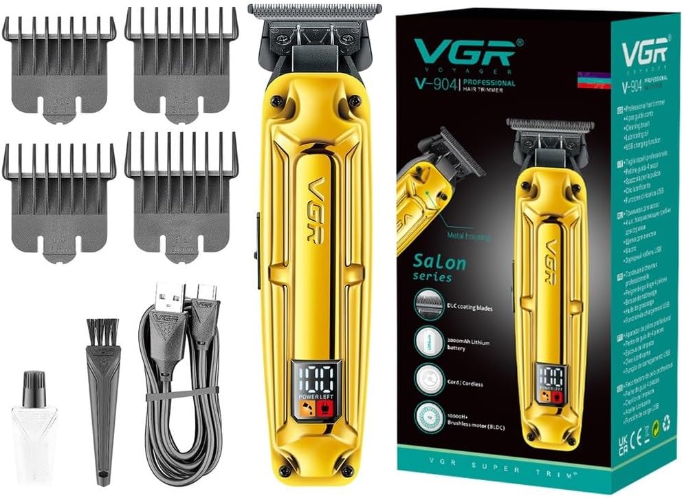 V-904 Professional Hair Clipper, Trimmer for men (Gold)