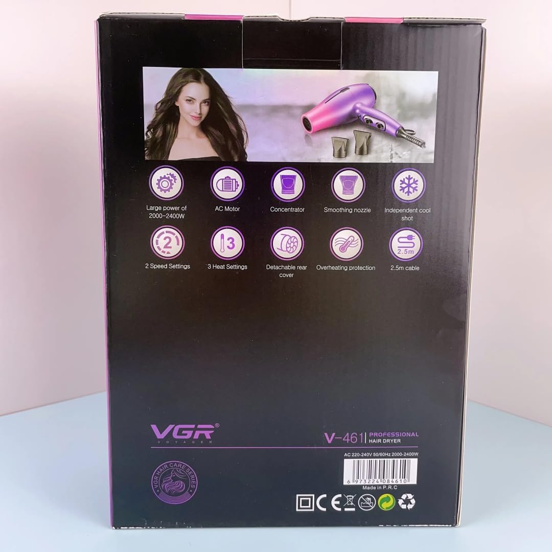 VGR V-461 Professional Hair Dryer for Women & Men