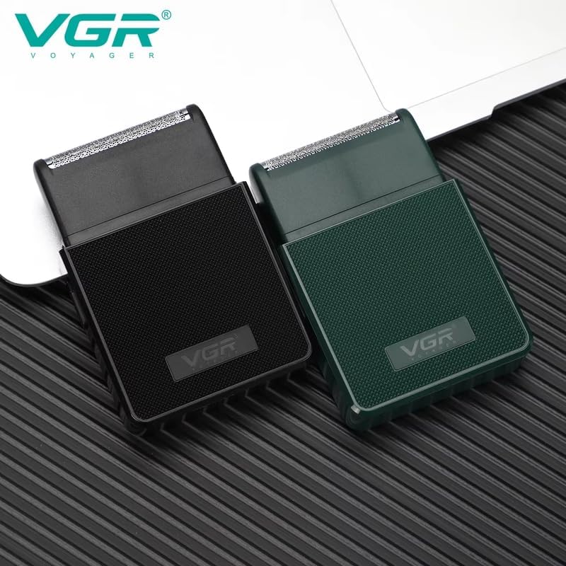 VGR-V-376 Foil Shaver For Men - Precision, USB Rechargeable, Pop-up Trimmer Green