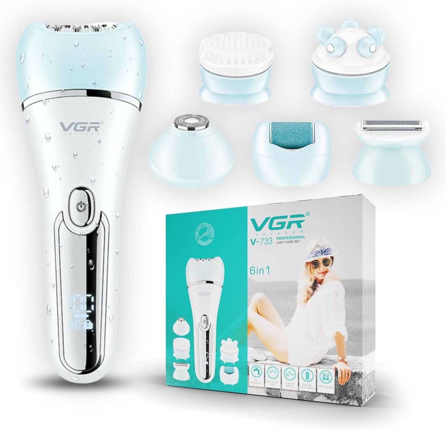 VGR V-733 Professional Ladies Grooming Kit, Epilator for women for full body