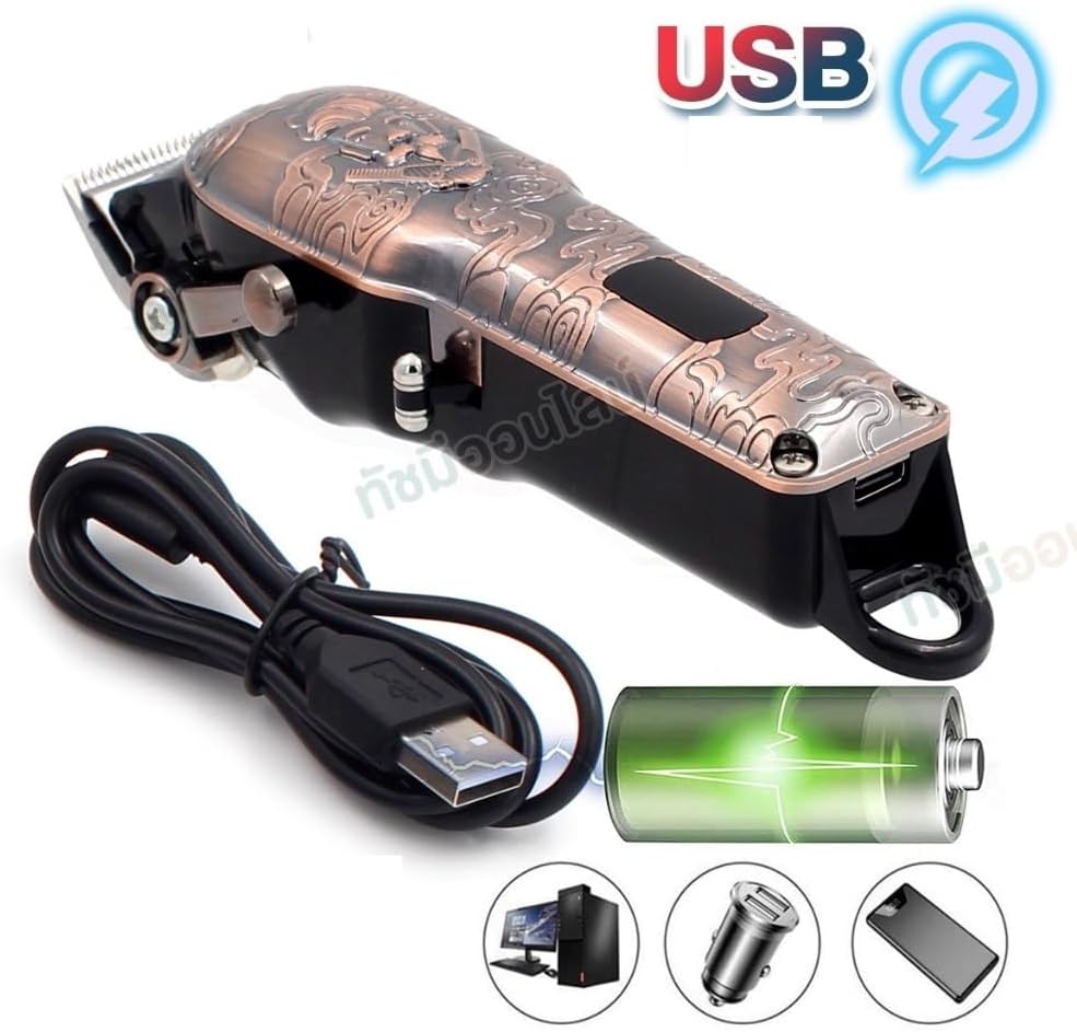 KEMEI Km-2623 Mens Clipper Cordless Barber Professional Hair Clipper LCD