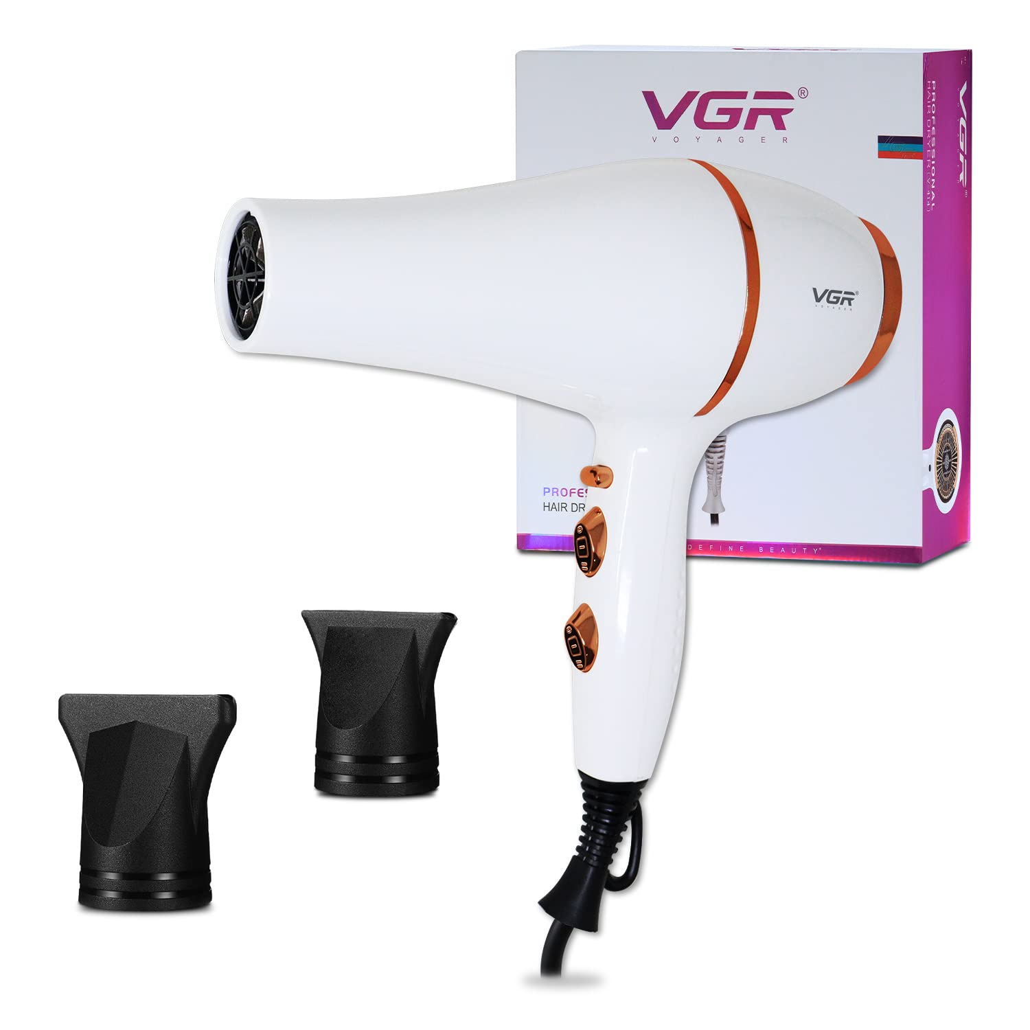 VGR V-414 Professional Hair Dryer – 2200W, Fast Drying, Cool Shot, 3 Heat & 2 Speed Settings