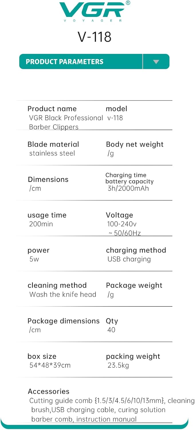Professional Hair Clipper V-118