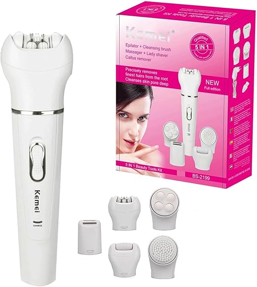 Kemei KM-2199 Multicolor Grooming Combo – Full Body Wash, Safe & Easy Use, Women