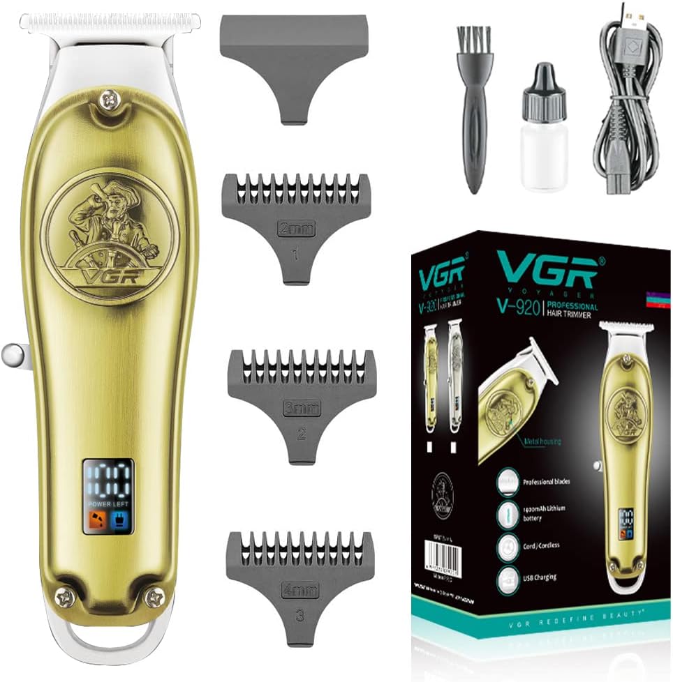 V-920 Professional Hair Trimmer For Men Haircut LED Digital Display Multicolor