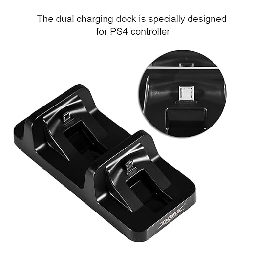 PS4 Controller Charging Dock – Dual USB Fast Charger Stand Station for Playstation 4