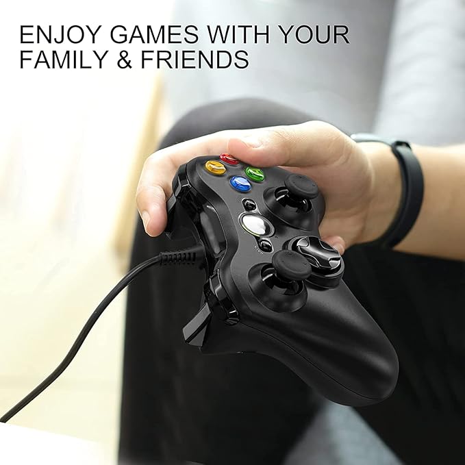 Xbox 360 Wired Controller – USB Gamepad for Xbox 360, Slim, and PC