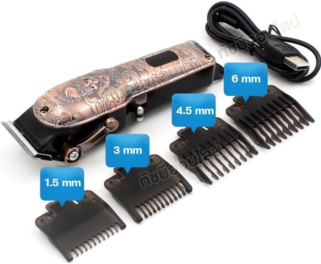KEMEI Km-2623 Mens Clipper Cordless Barber Professional Hair Clipper LCD