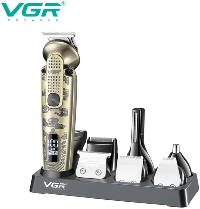 VGR V-103 8-in-1 Multi Grooming Kit – Full Body, Beard, Hair & Private Parts Trimmer | IPX6 Waterproof, 180-Min Runtime, Metal Body