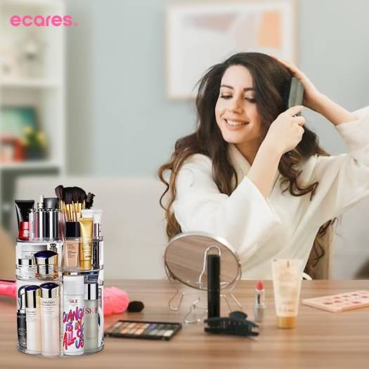 Rotating Makeup Organizer Station Nail Bar, 360 Degree