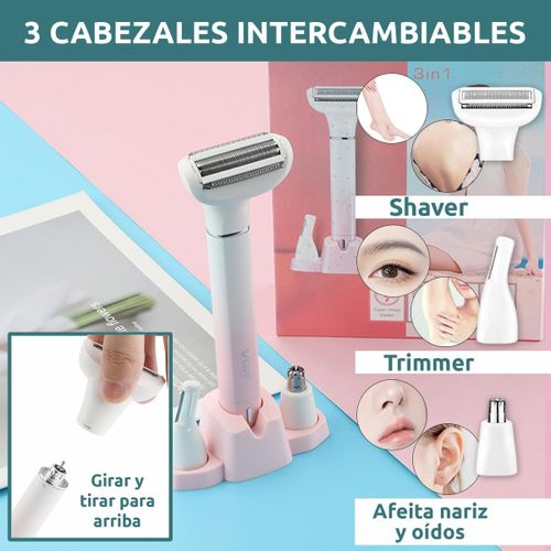 V-611 Professional Ladies Shaver Set 3 in 1, Shaver for Women Pink