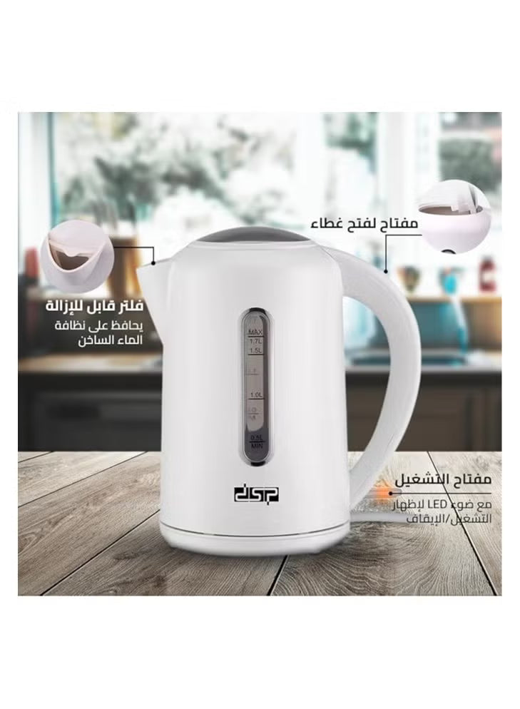 KK1112 Electric Kettle – 1.7L, 2200W Rapid Boil with Advanced Safety Features & Filtration System