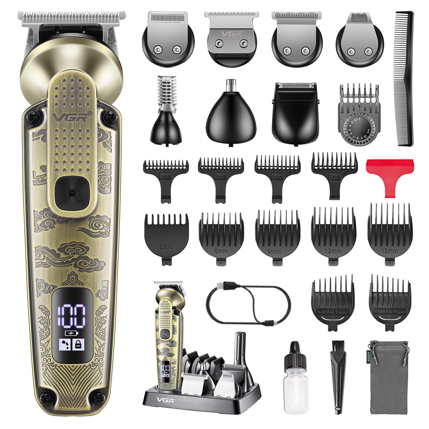 VGR 095 Trimmer 6-in-1 Multi-Functional Grooming Kit