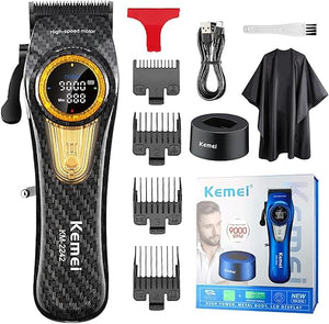 Kemei KM-2242 Professional Hair Clipper – Adjustable Speed, Fade Blade, Rechargeable Cordless Grooming Kit