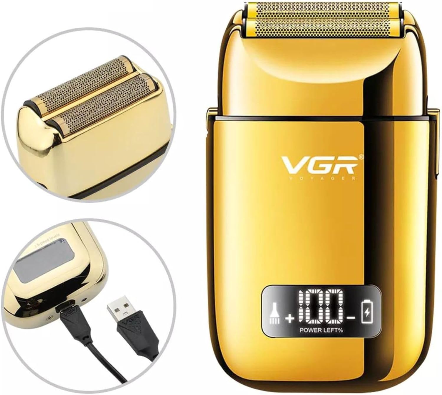 Vgr V-338 Professional Rechargeable Shaver (GOLD)