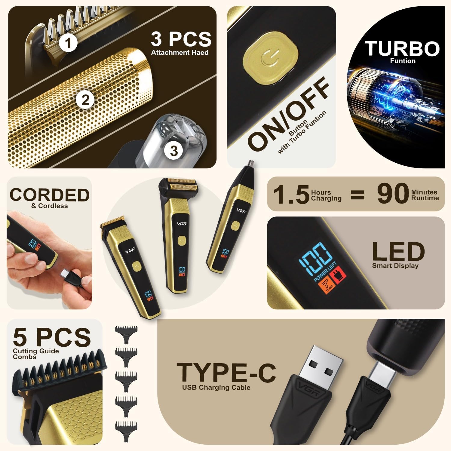 VGR V-366 Electric shaving machine