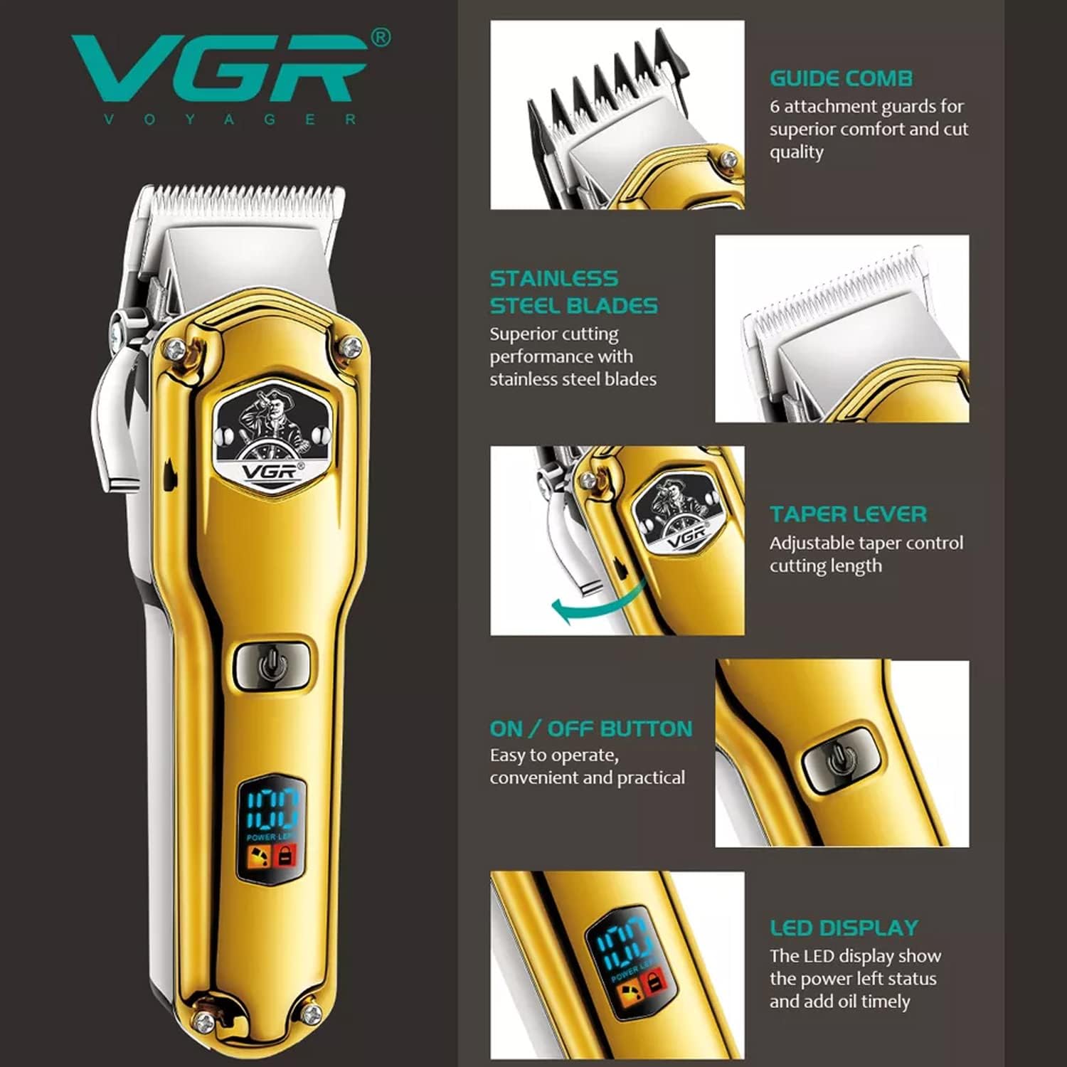 VGR V-693 Professional Rechargeable Hair Trimmer