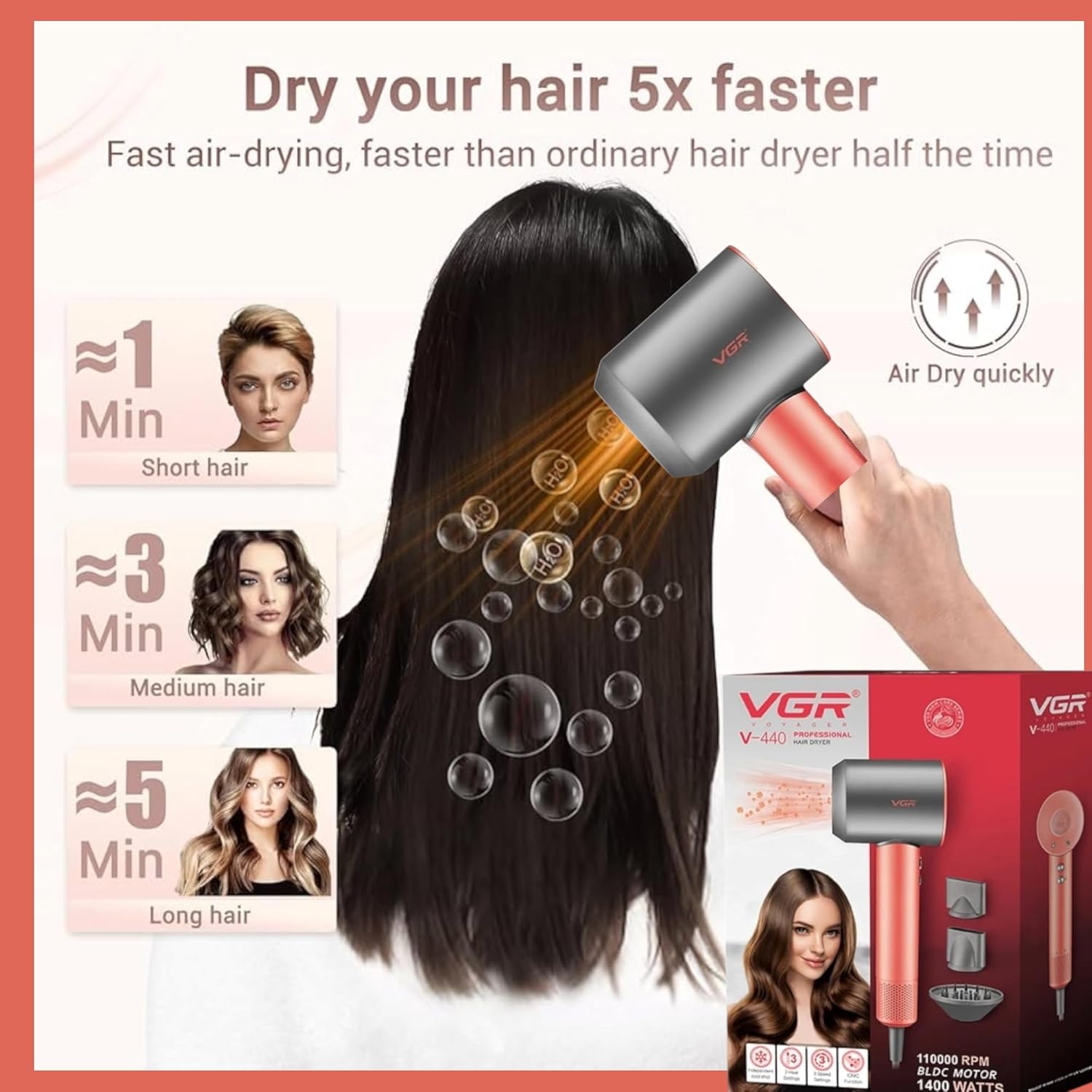 VGR V-440 Professional Hair Dryer