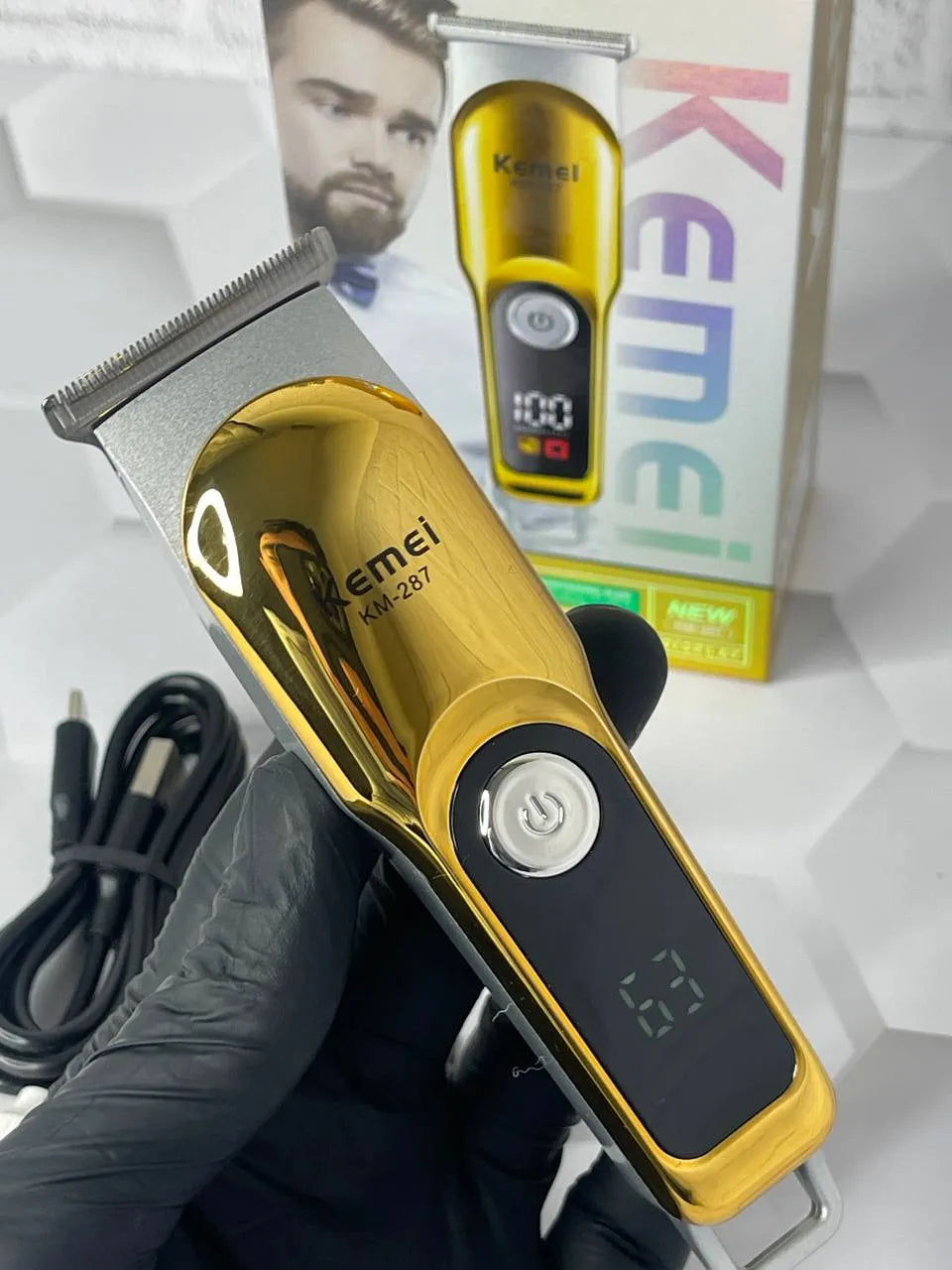 Kemei KM-287 Electric Shaver & Hair Trimmer,cordless,water resistance
