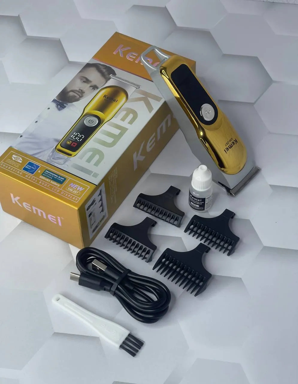 Kemei KM-287 Electric Shaver & Hair Trimmer,cordless,water resistance
