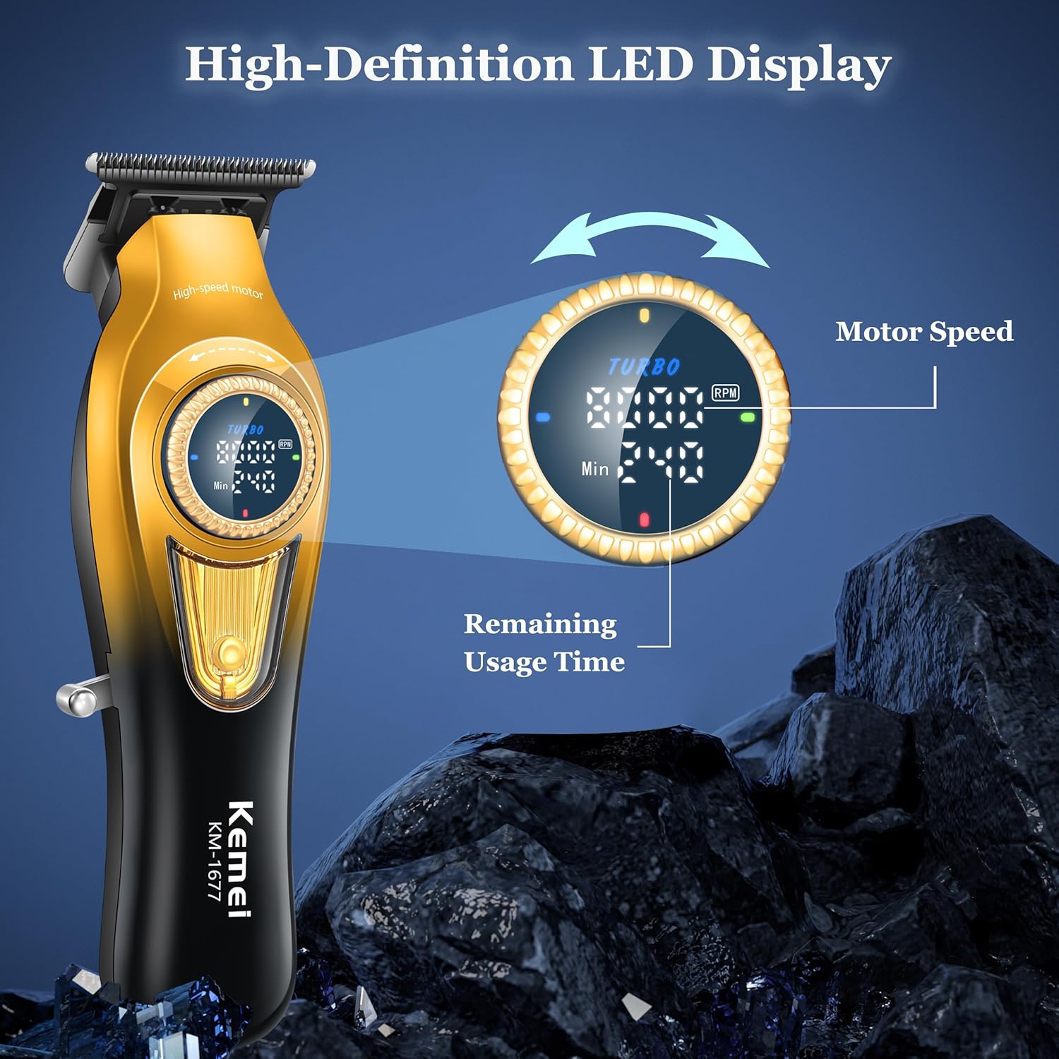 KEMEI KM-1677 Beard Trimmer for Men