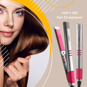 VGR V-580 Hair Straightener & Curler – Professional Ceramic Styling Tool, Fast Heating, Adjustable Temperature