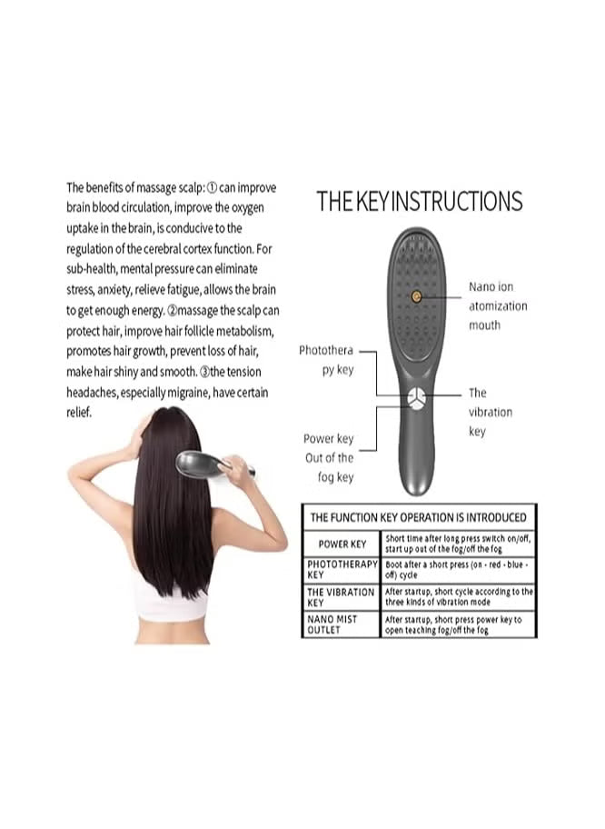 Electric Scalp Massager - LED Light Head Massager