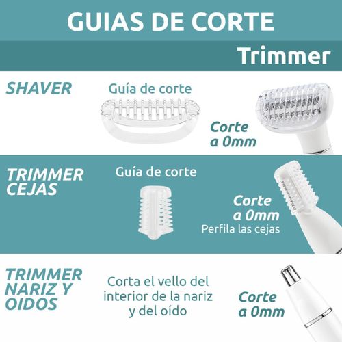 VGR V-611 Professional 3-in-1 Lady Shaver Set – Body, Nose, Ear & Eyebrow Trimmer