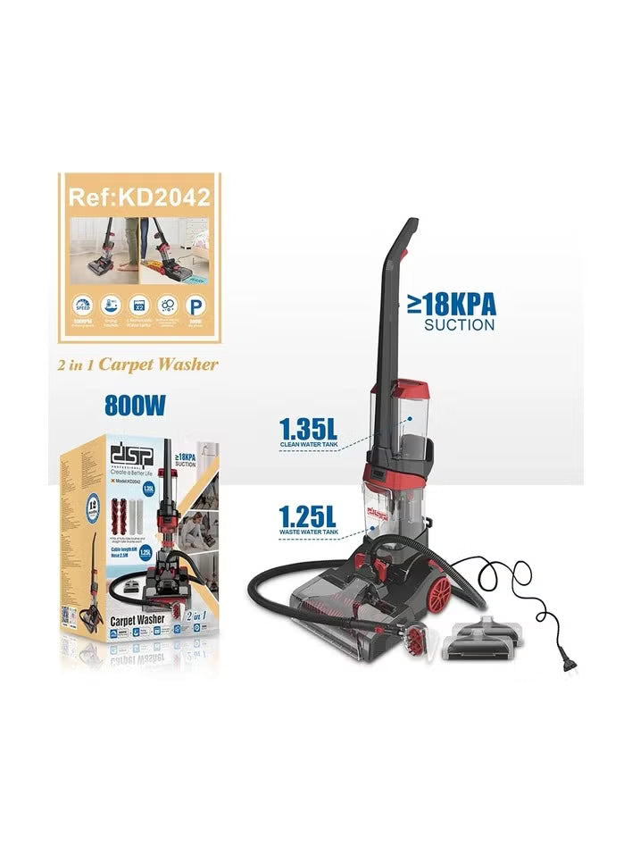 DSP KD2042 – 800W Washing Broom with Dual Rotating Brushes & Hot Air Drying