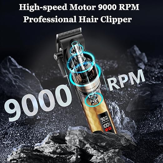 KEMEI KM-1782 Professional Cordless Hair Clipper – 2600mAh Battery, 9000 RPM Motor, LED Display, 6 Guide Combs  Product Praise:  Built for performance and comfort,