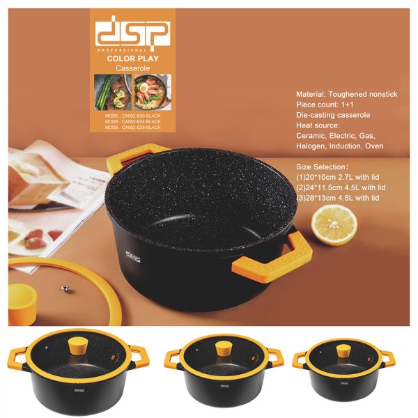 DSP 7-Piece Non-Stick Cookware Set with Lids – CA002-S02